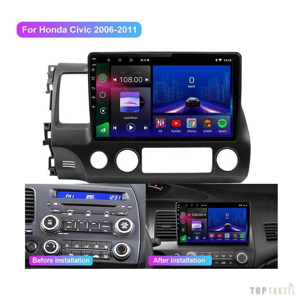 AUTORADIO Honda Civic 8 (2005-2012) 6G-128 ANDROID 13 DOUBLE ENREGISTREMENT