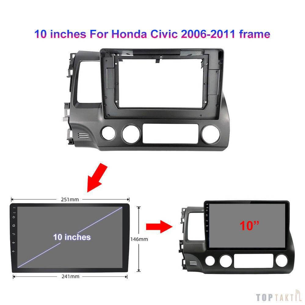 AUTORADIO Honda Civic 8 (2005-2012) 6G-128 ANDROID 13 DOUBLE ENREGISTREMENT