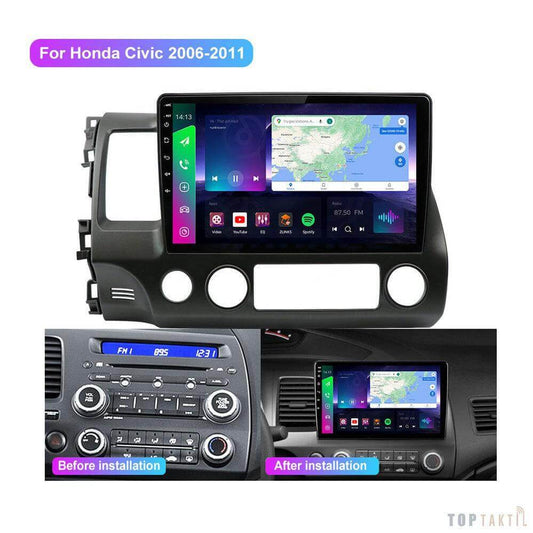 AUTORADIO Honda Civic 8 (2005-2012) 6G-128 ANDROID 13 DOUBLE ENREGISTREMENT