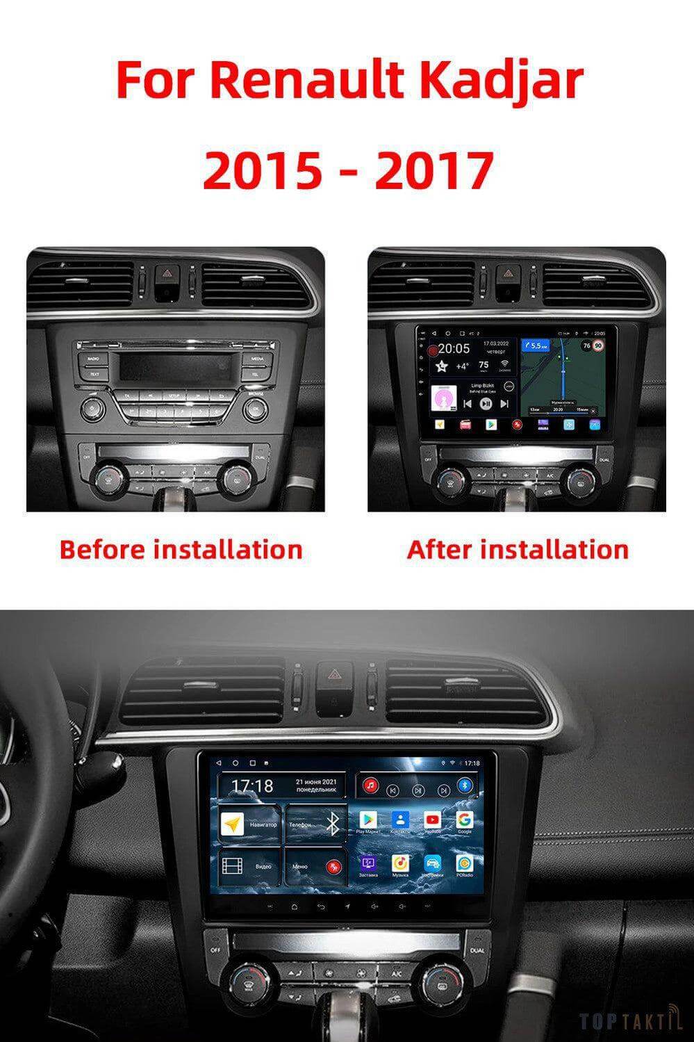 AUTORADIO Renault Kadjar 6G-128 ANDROID 13/ 2015-2017