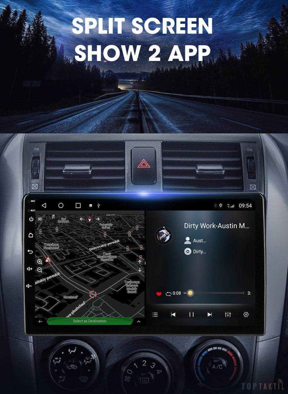 Autoradio TOYOTA AURIS 2008-2011 avec carplay