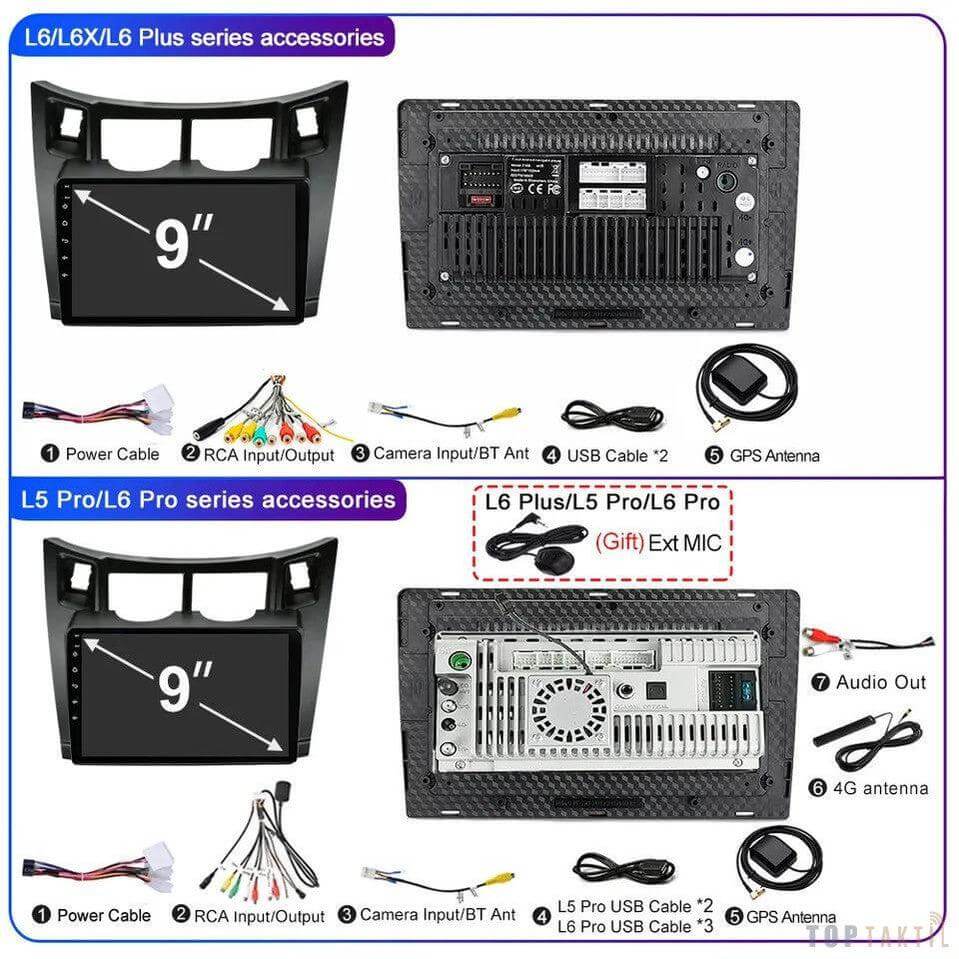 Poste Android 12 Toyota Yaris 2005-2012 //2G-32//