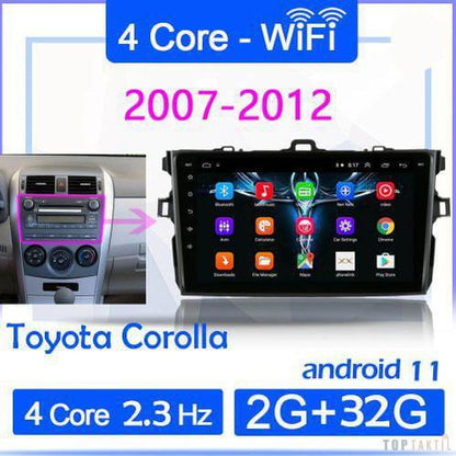 Poste Android 12//2G-32//TOYOTA Corolla 2007-2012