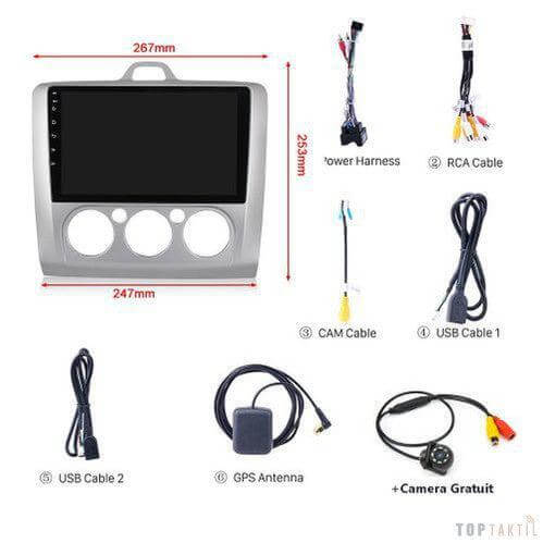 Poste Android10//2G-32//Ford Focus 2004-2011/Carplay-Android Auto