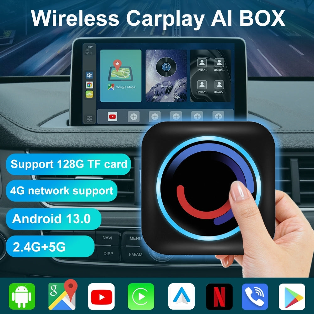 AI Box Android 13 - Solution Intelligente avec Carte SIM, TF et Carplay Intégré