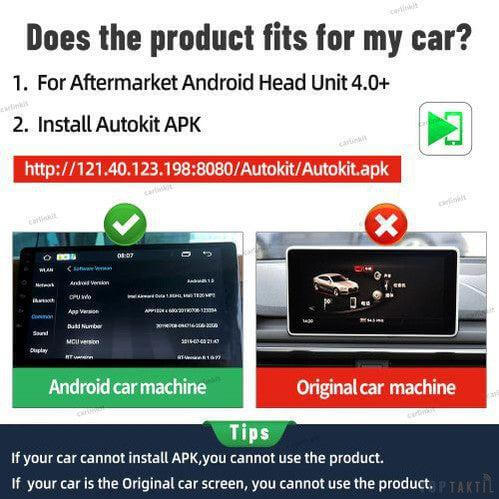 Carplay pour Autoradio Android sans fil